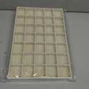 Mornajina 24 Grids Velvet Jewelry Tray Jewelry Display Tray, Stackable Empty Plate Trays for Earrings Necklaces Bracelet Rings Display Showcase - Beige (24 Grids 13.8"x9.5")