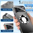Magnetic Design for iPhone 14 Pro Max Case,Compatible with MagSafe[Military Grade Drop Protection] Camera Lens Protector Cover Logo View Dust-Proof Matte Shockproof Protective Cover,Gold