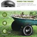 AR-PRO (2-Pack) 4.00-6" Tire and Wheel, 13" Pneumatic Tire and Rim for Wheelbarrow, 5/8" extra 3/4" Bearings and 1.75" Centered Hub, Fit for Most Garden Carts Hand Truck (Extra Nylon Spacers)