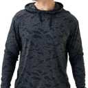 Burlebo Mens Performance Hoodie Lightweight Long Sleeve Pullover, Athletic Fit, Moisture-Wicking, Sun Protection (Black, L)