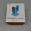 TALK WORKS Joy Con Charging Dock for Nintendo Switch - Joycon Docking Station Charges Up to 4 Joy-Con Controllers Simultaneously (Controllers Not Included) - Blue