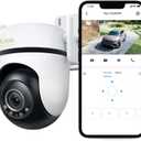 Tapo 3K 5MP Outdoor Pan/Tilt Security Wi-Fi Camera  360 View, Free Person/Vehicle Detection, Starlight Color Night Vision, IP66, Sound and Light Alarm, Works w/Alexa and Google Home, VistaCam 360