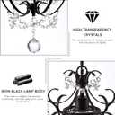 Plug in Pendant Lights with K9 Crystal Bronze Hanging Lamp with 15Ft Clear Cord & On/Off SwitchMini Chandelier for Closet Living Room Girls Room Bedroom Nursery