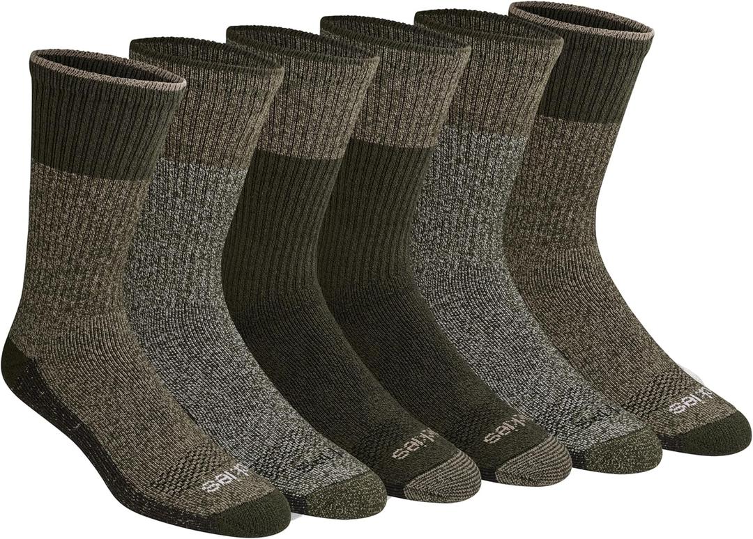 Dickies Men's Dri-Tech Essential Moisture Control Crew Socks (6 Pairs) (Large)