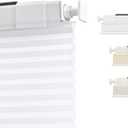 SUNOFF Cordless No Drill Light Filter Cellular Shades, 22" W x 48" H, White