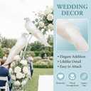 2pcs White Bird Ornaments - 9 Inch Clip-on Fake Doves for Christmas Tree - Artificial Feathered Bird Decor for Wedding & Memorial Home Figures