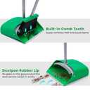 TreeLen Broom and Dustpan Set - Simplify Cleaning Your Home Ktichen Office with Ease (Green)