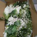 DearHouse 2Pack Artificial Peony Flower Garland - Silk Peony Garland with White Flowers for Wedding Party Table Decoration,6ft/Strand