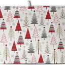 Christmas Dish Drying Mats for Kitchen Counter Xmas Tree Drying Mat Winter Holiday Dishes Drying Pad Microfiber Absorbent Dish Draining Mat Washable Dish Drainer Rack Mat 18x24 Inch