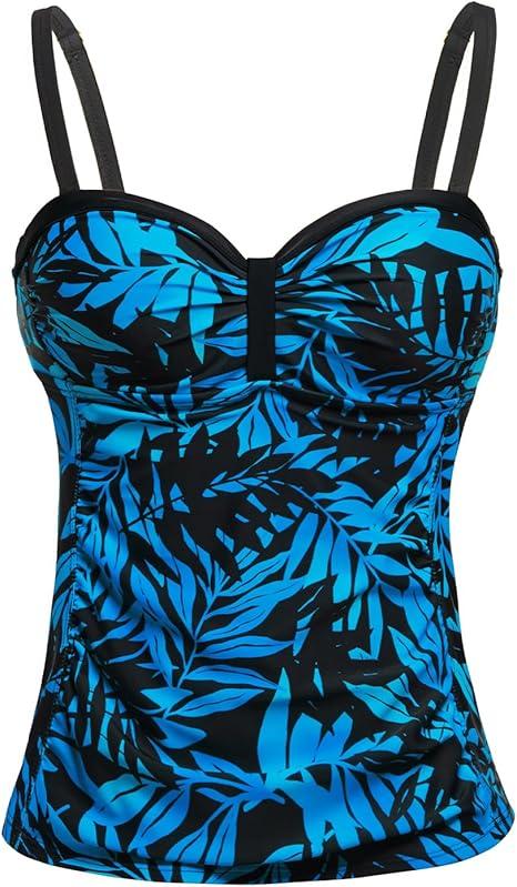Women's Underwire Tummy Control Swimsuit Top with Push Up - No Bottom Included, Size: XL
