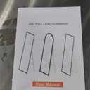 Full Length Mirror with Lights, 83" x 36" Large LED Lighted Floor Standing Body Mirror, Dimmable & 3 Color Lighting for Bedroom, Cloakroom, Dressing Room, Tempered Glass, Square White