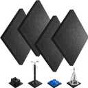 BOYISEN RV Stabilizer Jack Pads Rubber - Trailer Leveling Block Flex Pads Non-Slip W/Great for RV Camper Travel Trailer on Gravel Uneven Terrains (12" (4-Pack))