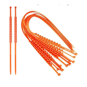 10 PCS Reusable Adjustable Nylon Non-Slip Tire Zip Ties Snow Chains for Auto Pickup Trucks Suv on Ice Sand Mud Rain Road, Emergency Mud Survival Multi-Function Security Cable Belts (Orange)