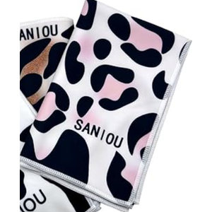 Magic Self-Adhesive Cosmetic Makeup Storage Bag for Travelling, Protectable Travelling Organizer, Easy-Packing Cosmetic Bag Magic Patch Cloth, Camera Lens Protection Wrap, Camera Bag, (Pink Leopard) Pack of 2