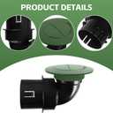 422G Pop Up Drainage Emitter with Elbow Adapter | Fits 3 & 4 Inch Drain Pipes, Works with Catch Basins Yard Lawn Drainage SystemsGreen