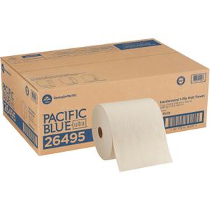 Georgia-Pacific Pacific Blue Ultra 8" High-Capacity Recycled Paper Towel Rolls by GP PRO (Georgia-Pacific), Brown, 26495, 1,150 Linear Feet Per Roll, 6 Rolls Per Case