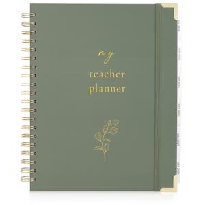 Aesthetic Teacher Planner For The 2025-2026 Academic School Year - Your All Incl. 8.5" x 11" Lesson Plan Book Supplies - Easily Organize Your Daily, Weekly & Monthly Classroom/Homeschool Schedule 