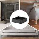 Furniture Coasters, Furniture Caster Cups - Non Slip Furniture Pads Hardwoods Floors - Non Skid Furniture Grippers,Square Silicone Furniture Feet Caps, (Black, 8Pcs 3")