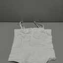Women's Removable Strap Bodysuit - Thong Shapewear - Off-Shoulder Top Bodysuit.  (X-Large, White)