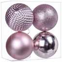 Christmas Ornaments Balls 4.7" Large Christmas Decorations Xmas Tree Shatterproof Big Pink Christmas Ball Ornaments with Hanging Loop for Wedding Holiday Halloween Party Indoor Outdoor Decor 34Pcs