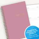 2 x Blue Sky Undated Planner Calendar, 5 x 8 Weekly View Organizer, Twin-Wire Binding, Flexible Cover, Blank Notes Pages for Goal-Setting and Productivity (Imperial Rose, 5" x 8")