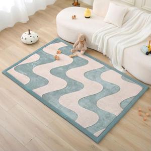 Hakuna Matte CloudRise Baby Play Mat for Floor 80" x 110" Waves