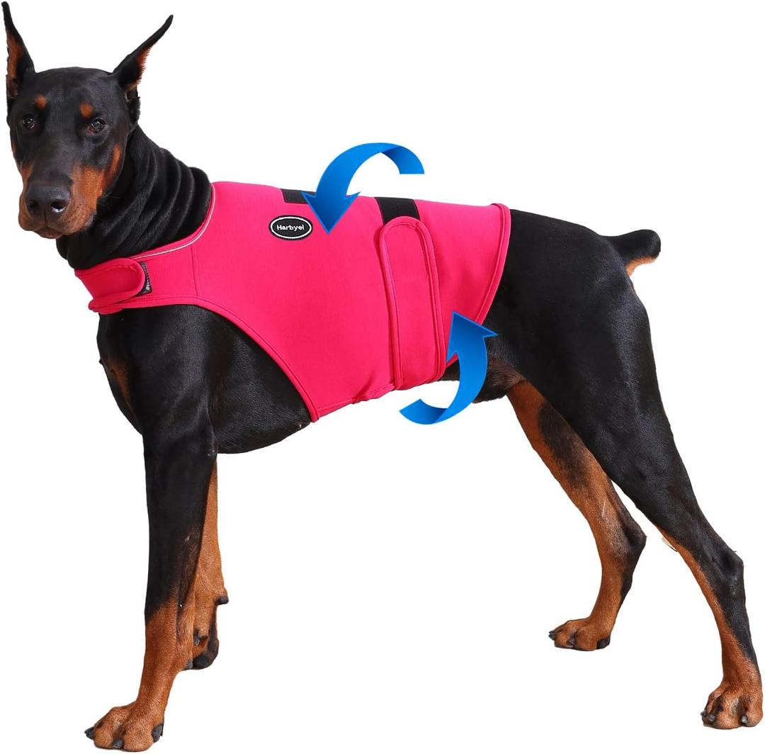 Dog Anxiety Vest - Skin-Friendly Calming Shirt for Thunder, Fireworks, Vet Visits & Separation Anxiety – No Medicine or Training Needed – Suitable for  Dogs, XL-Chest(22"-34.6"), Rose 