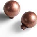 Goo-Ki 1''(25mm) Antique Copper Cabinet Knobs,Retro Zinc Alloy Dress Knobs for Drawer,Cupboard, Wardrobe,6 Pack