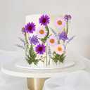 JeVenis Purple Wildflower Cake Toppers Wildflower Decor Baby In Bloom for Baby Shower Birthday Bridal Shower Wedding Party Decoration