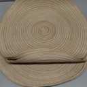 SHACOS Round Braided Placemats Set of 4 Round Table Mats for Dining Tables 15 inch Washable Kitchen Table Place Mats Indoor (Beige, 4)