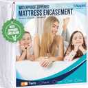 Utopia Bedding Twin Size Mattress Protector Zippered, 100% Waterproof | Bed Bug and Dust Mite Proof Mattress Encasement, Absorbent 6 Sided Mattress Cover fits upto 13" deep, Machine Washable