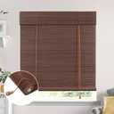 No Tool No Drill Bamboo Blinds for Interior Windows, Bamboo Shades for Indoor Windows, Roller Shades for Indoor Window and Outdoor Patio, Easy to Install for Home & Porches (23"W x 48"H)