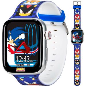 Sonic The Hedgehog Kids Smartwatch  Bluetooth Calling, Messages, Camera, Music, Sleep Tracker, Fitness & Activity Apps  6 Watch Faces, Touchscreen, USB Rechargeable  Fits Wrists 5.5" to 8"