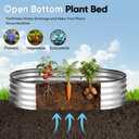 Chiyhshaa Galvanized Raised Garden Bed 6x3x1ft, Rust-Resistant Metal Oval Planter Box Outdoor, Easy Assembly Planting Bed Kit for Vegetables, Fruits, Herbs - Silver