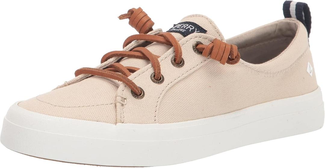 Sperry Women's Crest Vibe Core Sneaker (5.5, Linen/Oat)