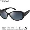 The Fresh Polarized Vintage Classic Square Trendy Sunglasses - Exquisite Packaging (Black)