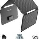 45W Solar Panel Charger with Dual USB-C and USB-A,25.4% High Efficiency Foldable Solar Panel Charger,IP68 Waterproof Portable Solar Charger for Camping,Backpacking,Hiking,Phones,Power Bank