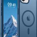 SUPFINE Magnetic for iPhone 16e Case 2025 (Compatible with MagSafe)(Military Grade Drop Protection) Slim Translucent Matte Shockproof with Anti-Fingerprint Phone Case, Deep Blue