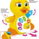 Yiosion Musical Flapping Yellow Duck Interactive Action Educational Learning Walking Light Up Dancing Toy for 1-Year-Old Baby Toddler Infant