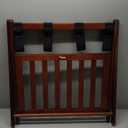 Casual Home Luggage Rack, Walnut, Solid Wood