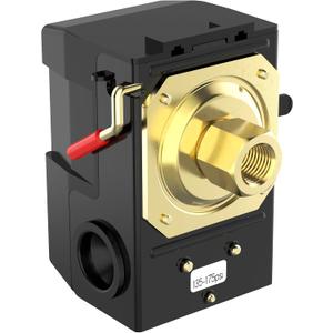 Air Compressor Pressure Switch, cnaodun 135-175 PSI Air Compressor Switch 1/4 NPT Thread Single Port Pressure Switch forHeavy DutyPressure Regulator Switch