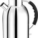 ASCOT Electric Kettle, Electric Tea Kettle Hot Water Kettle Stainless Steel 1.5L 1500W Tea Heater & Boiling Water, Auto Shut-Off and Boil-Dry Protection (Polished Silver)