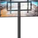 Universal Pedestal TV Stand with Bracket for 32"-75" TVs Floor TV Stand w/Cable Management Holds 132lbs Max VESA 600x400mm TS004H