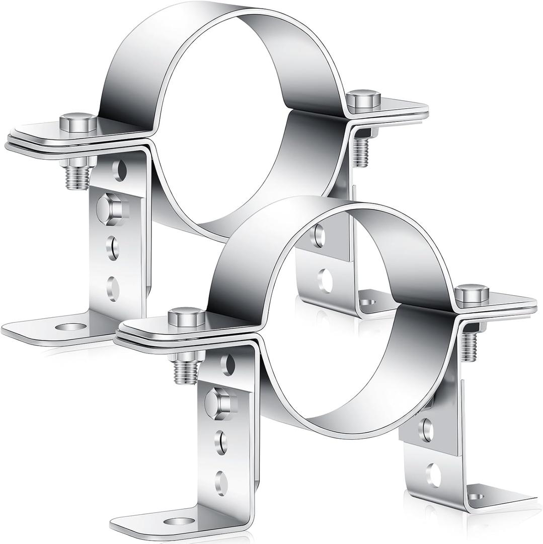 Yexiya 3 Inch Pipe Chimney Adjustable Wall Strap Pipe Bracket Clamp Strap(2 Pcs)