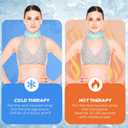 Neck Ice Pack Wrap,Cervical Ice Pack,Cold Compress Ice Packs for Injuries Reusable Cold & Hot Therapy Adjustable Flexible Gel Migraine Ice Head Wrap for Neck Pressure (Iceblue)