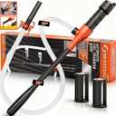 Portable Transfer Pump Battery Operated Electric Siphon Pump for Gas, Fuel, Diesel, Water Transfer 2.8 GPM Flow Oil Extractor, 47 Inches Hose-Easy to Use Hand Fuel Pump, Multi-Use Siphon Transfer Pump (1 Pack of Orange)