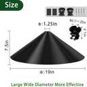19 Inch Wide Black Squirrel Baffle - Ideal for Bird Feeder Poles, Outdoor Pole Mount Stoppers, and Shepherds Hooks Black