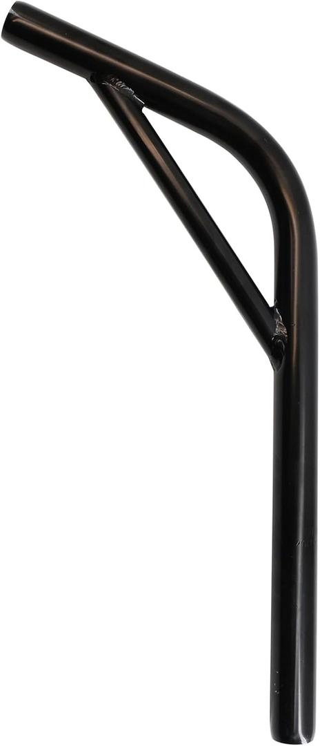 Bike Seat Post with Support, Steel Lay Back BMX Bicycle Seat Post w/ Support, Multiple Sizes (Black) (22.2 X 350mm)