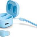 Wireless Earbuds for Small Ears, Cute Color Ear Buds for Kids & Women, 2.5g Ultra-Light, Coin-Sized Charging Case, Bluetooth 5.4 Earphones for Workout &Outdoor, Laptop Pad Phones Compatible, Blue