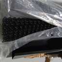 Fireplace Screen Mesh Curtain Two 24" Wide 20" High Panels (Black) and Adjustable Rod and Valance Kit for Fireplace Mesh